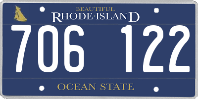 RI license plate 706122