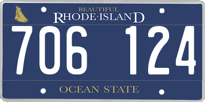 RI license plate 706124