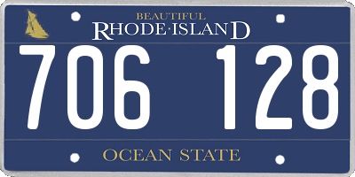RI license plate 706128