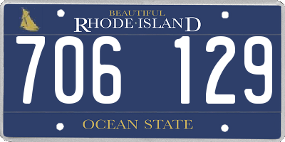 RI license plate 706129
