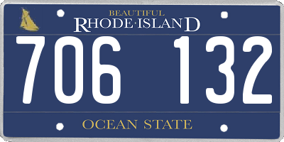 RI license plate 706132