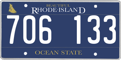 RI license plate 706133
