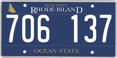 RI license plate 706137