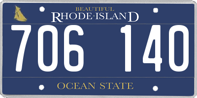RI license plate 706140