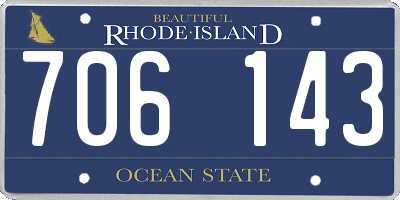 RI license plate 706143