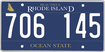 RI license plate 706145