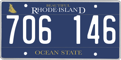 RI license plate 706146