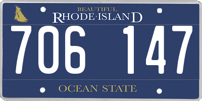 RI license plate 706147