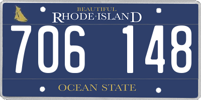 RI license plate 706148