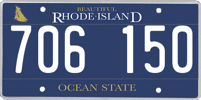 RI license plate 706150