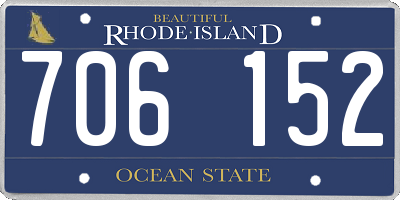 RI license plate 706152