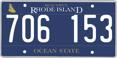 RI license plate 706153