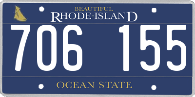 RI license plate 706155