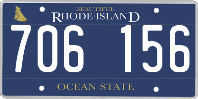 RI license plate 706156