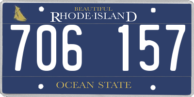 RI license plate 706157