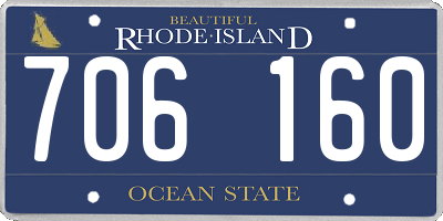 RI license plate 706160