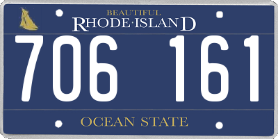 RI license plate 706161