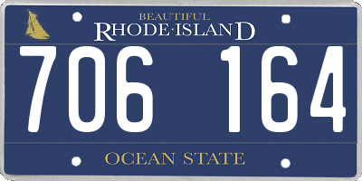 RI license plate 706164