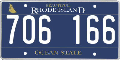 RI license plate 706166