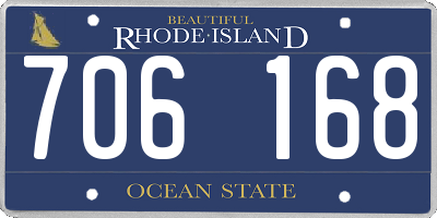 RI license plate 706168