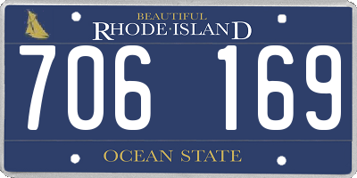 RI license plate 706169