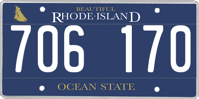 RI license plate 706170