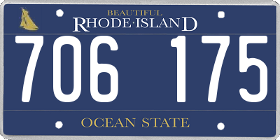 RI license plate 706175