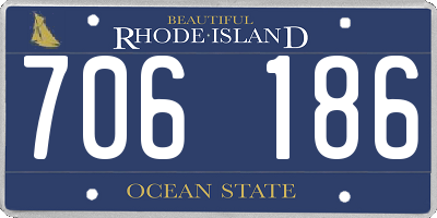 RI license plate 706186