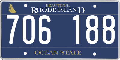 RI license plate 706188