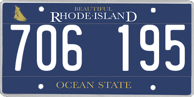 RI license plate 706195