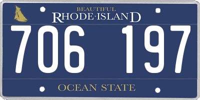 RI license plate 706197