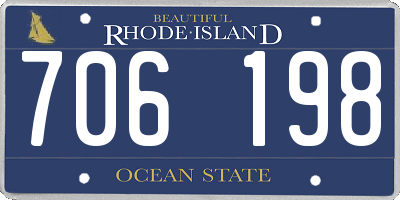 RI license plate 706198