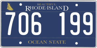 RI license plate 706199