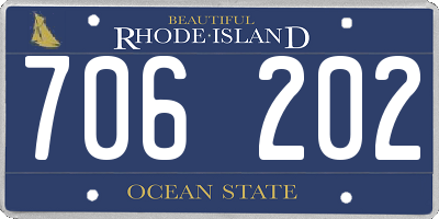 RI license plate 706202