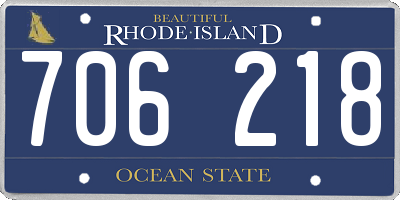 RI license plate 706218