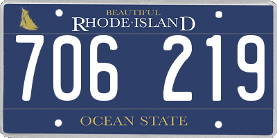RI license plate 706219