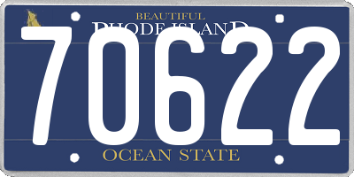 RI license plate 70622