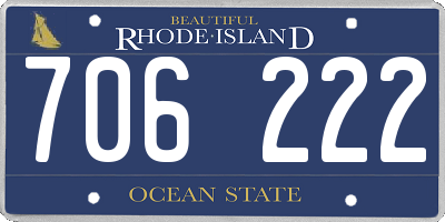 RI license plate 706222