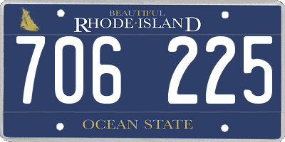 RI license plate 706225