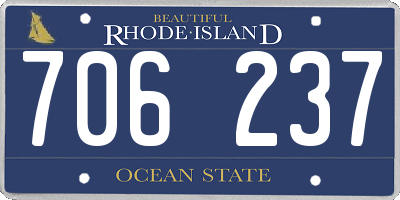 RI license plate 706237