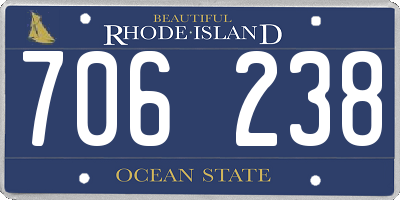 RI license plate 706238