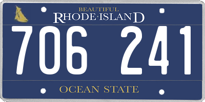 RI license plate 706241