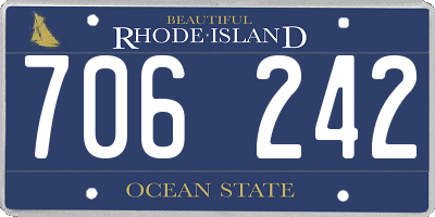 RI license plate 706242