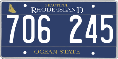 RI license plate 706245
