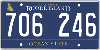 RI license plate 706246