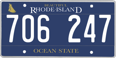 RI license plate 706247