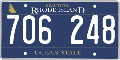 RI license plate 706248