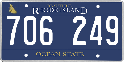 RI license plate 706249
