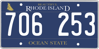 RI license plate 706253