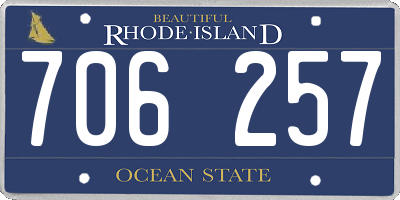 RI license plate 706257